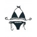 Halterneck Crochet Handmade knit Shell Inlaid Swimsuit Bikini Set Halterneck Crochet Handmade knit Shell Inlaid Swimsuit Bikini Set