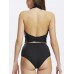 Sexy Halter Backless Criss Cross Vintage High-Waisted Two-Piece Bandage Retro Monokini Swimwear Sexy Halter Backless Criss Cross Vintage High-Waisted Two-Piece Bandage Retro Monokini Swimwear
