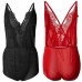 Sexy Deep V Bust Lace-trimmed Satin Nightwear One-Piece Bodysuit Teddy Babydoll Sleepwear Sexy Deep V Bust Lace-trimmed Satin Nightwear One-Piece Bodysuit Teddy Babydoll Sleepwear