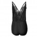 Sexy Deep V Bust Lace-trimmed Satin Nightwear One-Piece Bodysuit Teddy Babydoll Sleepwear Sexy Deep V Bust Lace-trimmed Satin Nightwear One-Piece Bodysuit Teddy Babydoll Sleepwear