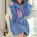 Women Men Comfy Hooded Bathrobe Thicken Coral Velvet Lovely Animals Robes Women Men Comfy Hooded Bathrobe Thicken Coral Velvet Lovely Animals Robes