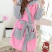 Women Men Comfy Hooded Bathrobe Thicken Coral Velvet Lovely Animals Robes Women Men Comfy Hooded Bathrobe Thicken Coral Velvet Lovely Animals Robes