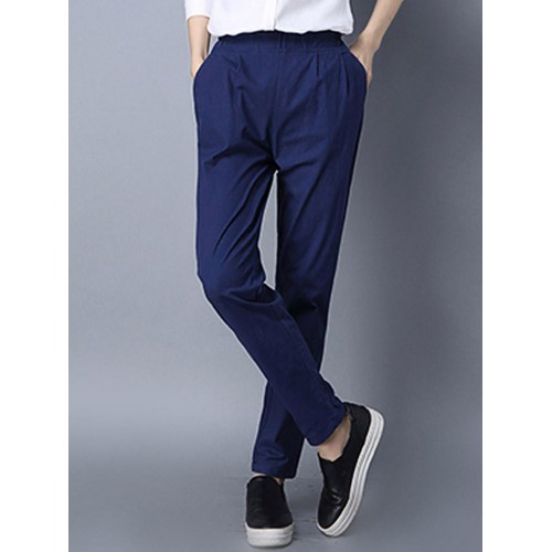 Casual Women Solid Leisure Slim Pencil Pants Casual Women Solid Leisure Slim Pencil Pants