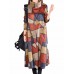 L-5XL Casual Women Loose Turtleneck Color Block Dress L-5XL Casual Women Loose Turtleneck Color Block Dress