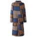 L-5XL Casual Women Loose Turtleneck Color Block Dress L-5XL Casual Women Loose Turtleneck Color Block Dress