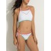 Women Sexy High Neck Halter Bandage Geometry Printed Hollow Out Bikini Set Beachwear Women Sexy High Neck Halter Bandage Geometry Printed Hollow Out Bikini Set Beachwear
