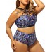 Plus Size Sexy Printing Front Strings Criss-cross Underwire Hollow Out Bikini Swimwear Plus Size Sexy Printing Front Strings Criss-cross Underwire Hollow Out Bikini Swimwear