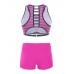 Women Striped Board Shorts Sports Racerback Tankini Beachwear Swimsuit Women Striped Board Shorts Sports Racerback Tankini Beachwear Swimsuit