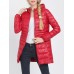 Casual Women Pure Color Hooded Long Sleeve Down Coats Casual Women Pure Color Hooded Long Sleeve Down Coats
