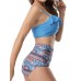 Push Up Flounces Top High-Waisted Printed Panties Two Pieces Bikini Set Push Up Flounces Top High-Waisted Printed Panties Two Pieces Bikini Set