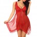 See Through Flounces Backless Nightdress Sexy Lingerie See Through Flounces Backless Nightdress Sexy Lingerie