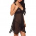 See Through Flounces Backless Nightdress Sexy Lingerie See Through Flounces Backless Nightdress Sexy Lingerie