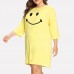 Milk Silk Women Loose Smile Printing Comfortable Pajamas Maternity Dress Milk Silk Women Loose Smile Printing Comfortable Pajamas Maternity Dress