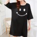 Milk Silk Women Loose Smile Printing Comfortable Pajamas Maternity Dress Milk Silk Women Loose Smile Printing Comfortable Pajamas Maternity Dress