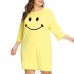 Milk Silk Women Loose Smile Printing Comfortable Pajamas Maternity Dress Milk Silk Women Loose Smile Printing Comfortable Pajamas Maternity Dress