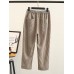 Casual Women Cotton Linen Elastic Waist Striped Trousers Pants Casual Women Cotton Linen Elastic Waist Striped Trousers Pants