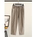 Casual Women Cotton Linen Elastic Waist Striped Trousers Pants Casual Women Cotton Linen Elastic Waist Striped Trousers Pants