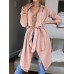 Autumn Casual Women Solid Color Irregular Hem Lapel Jacket Autumn Casual Women Solid Color Irregular Hem Lapel Jacket