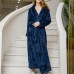 Plus Size Long Sleeve Bathrobe Flannel Thicken Nightgown Sleepwear Plus Size Long Sleeve Bathrobe Flannel Thicken Nightgown Sleepwear