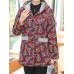 Vintage Women Floral Print Patchwork Button Long Sleeve Hooded Coats Vintage Women Floral Print Patchwork Button Long Sleeve Hooded Coats