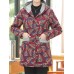 Vintage Women Floral Print Patchwork Button Long Sleeve Hooded Coats Vintage Women Floral Print Patchwork Button Long Sleeve Hooded Coats