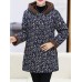 Women Retro Floral Print Buttons Long Sleeve Hooded Coats Women Retro Floral Print Buttons Long Sleeve Hooded Coats