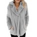 Women Thicken Fleece Lapel Solid Color Winter Sweatshirt Coats Women Thicken Fleece Lapel Solid Color Winter Sweatshirt Coats