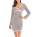 Long Sleeve Skin-friendly Modal Comfort Nightgown Long Sleeve Skin-friendly Modal Comfort Nightgown