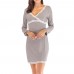 Long Sleeve Skin-friendly Modal Comfort Nightgown Long Sleeve Skin-friendly Modal Comfort Nightgown