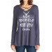 Casual Women Christmas Letter Print Front Cross Crew Neck Long Sleeve T-Shirts Casual Women Christmas Letter Print Front Cross Crew Neck Long Sleeve T-Shirts