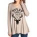 Casual Women Christmas Letter Print Front Cross Crew Neck Long Sleeve T-Shirts Casual Women Christmas Letter Print Front Cross Crew Neck Long Sleeve T-Shirts