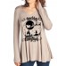 Casual Women Christmas Letter Print Front Cross Crew Neck Long Sleeve T-Shirts Casual Women Christmas Letter Print Front Cross Crew Neck Long Sleeve T-Shirts