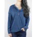 Autumn Winter Long Sleeve Patchwork Buttons Loose Casual T-shirts Autumn Winter Long Sleeve Patchwork Buttons Loose Casual T-shirts