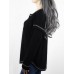 Autumn Winter Long Sleeve Patchwork Buttons Loose Casual T-shirts Autumn Winter Long Sleeve Patchwork Buttons Loose Casual T-shirts