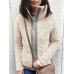 Casual Women Fleece Thick Stitching Stand Collar Long Sleeve Coats Casual Women Fleece Thick Stitching Stand Collar Long Sleeve Coats