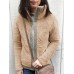Casual Women Fleece Thick Stitching Stand Collar Long Sleeve Coats Casual Women Fleece Thick Stitching Stand Collar Long Sleeve Coats