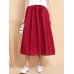 Women Wide Leg Solid Color Cotton Linen Elastic Waist Pants Women Wide Leg Solid Color Cotton Linen Elastic Waist Pants