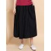 Women Wide Leg Solid Color Cotton Linen Elastic Waist Pants Women Wide Leg Solid Color Cotton Linen Elastic Waist Pants