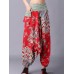 Retro Women Folk Style Print Elastic Waist Pants Retro Women Folk Style Print Elastic Waist Pants
