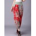 Retro Women Folk Style Print Elastic Waist Pants Retro Women Folk Style Print Elastic Waist Pants