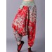 Retro Women Folk Style Print Elastic Waist Pants Retro Women Folk Style Print Elastic Waist Pants