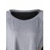 Women Casual Button O-neck Patchwork Long Sleeve T-shirts Women Casual Button O-neck Patchwork Long Sleeve T-shirts
